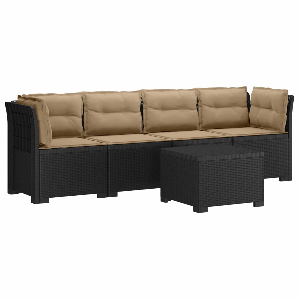 Divano da Giardino a 4 Posti con Cuscini in Stile Rattan PP 3443872