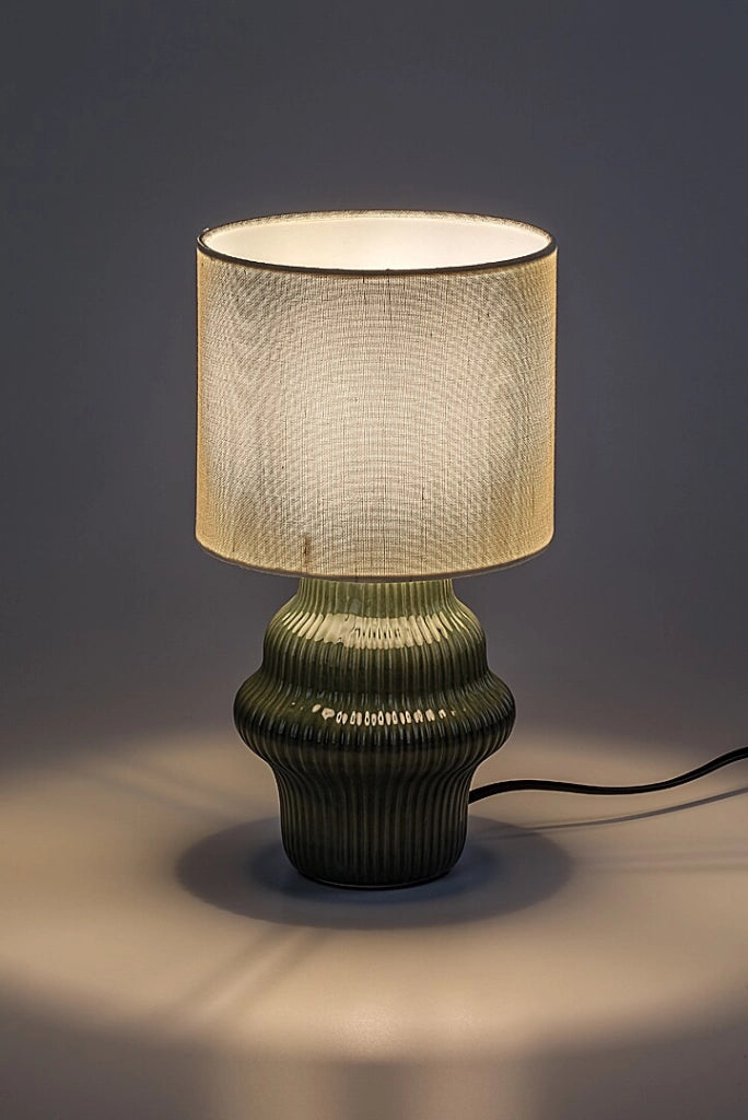 Lampada da tavolo Glimo verde ceramica E14 Rabalux
