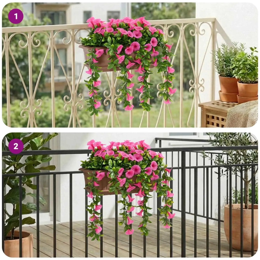 Fiori Artificiali Rosso Porpora 55 x 20 x 55 cm PE e Acciaio 42042384
