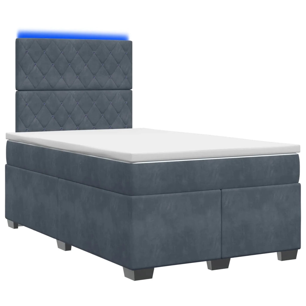 Letto box spring con materasso Grigio Scuro 120 x 190 cm 3455061