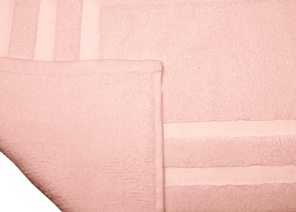 Tappeto Casa Bagno Morbido 50x65cm Tinta Unita 100% Cotone Modello Sophie - Tappeto - Rosa