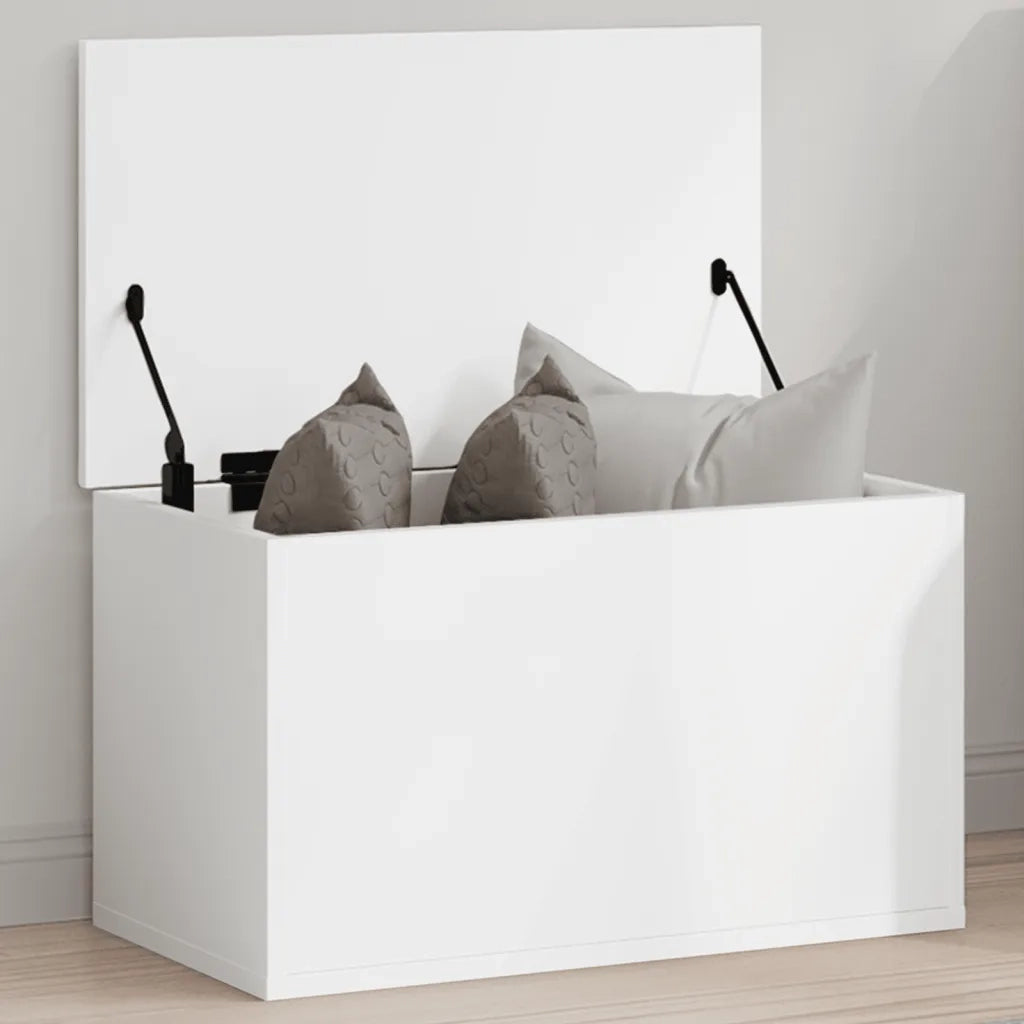 vidaXL Contenitore Portaoggetti Bianco 60x35x35 cm in Truciolato