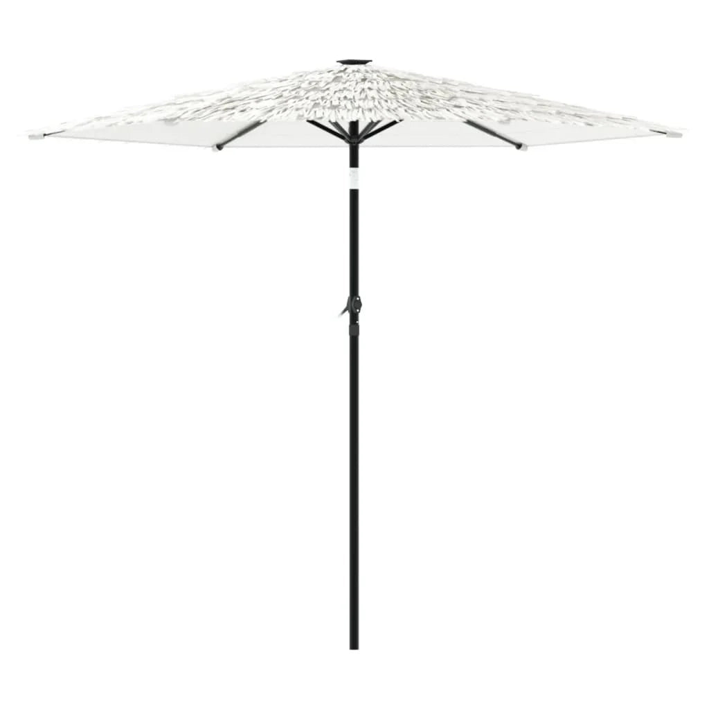 Ombrellone da giardino quadrato con palo robusto 268 x 268 x 226 cm protezione UV finitura moderna in poliestere bianco 02_0056399