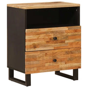 Armadio letto compatto in legno massello di mango 50 x 33 x 62 cm 2 cassetti design moderno in legno marrone 02_0057812