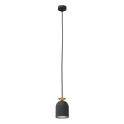 Sospensione Contemporanea 1 Luce Bastet In Acciaio Nero E Oro