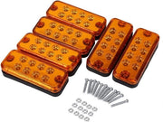 Set di 6 Segnalatori LED Gialli 12V per Camion, Pianale e Autobus