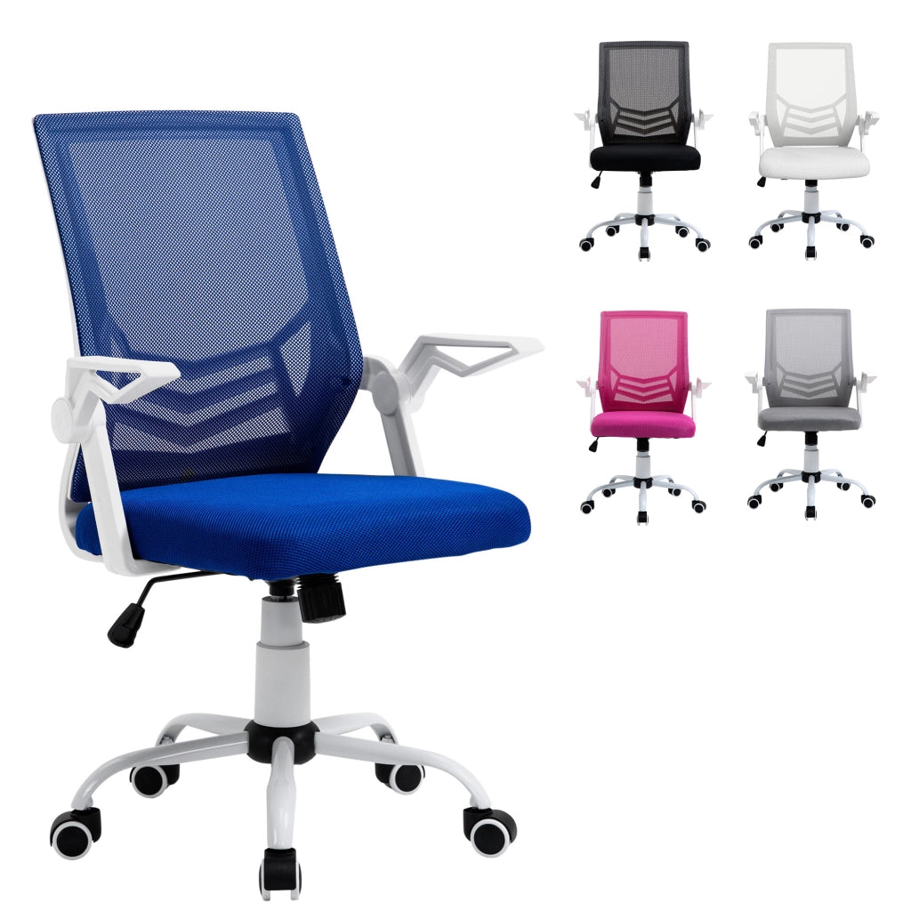 Sedia da Ufficio Ergonomic ¨C zephmum ¨C Blu, Schienale Regolabile, Braccioli Abbatibili, 62.5x55x94-104cm