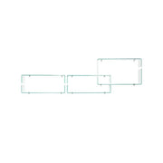 Glassline, Libreria da parete in vetro (100cm X 22cm H.18,5/36cm)