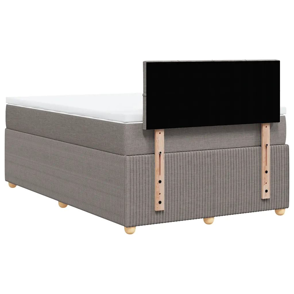 Giroletto a Molle con Materasso Tortora 120x190 cm in Tessuto 3289699