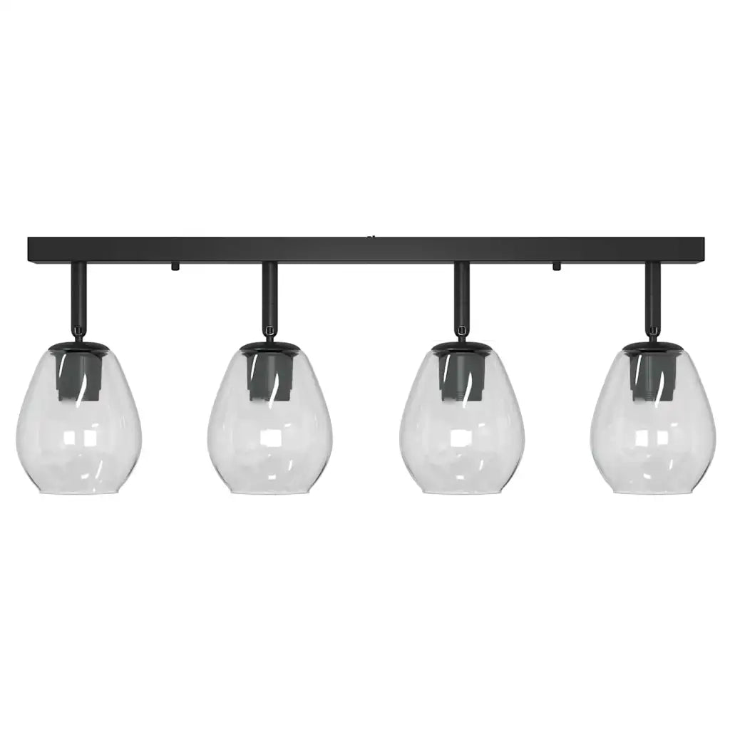 Faretto da soffitto Nero 73,5 x 13 x 26 cm Vetro e Metallo 42001221
