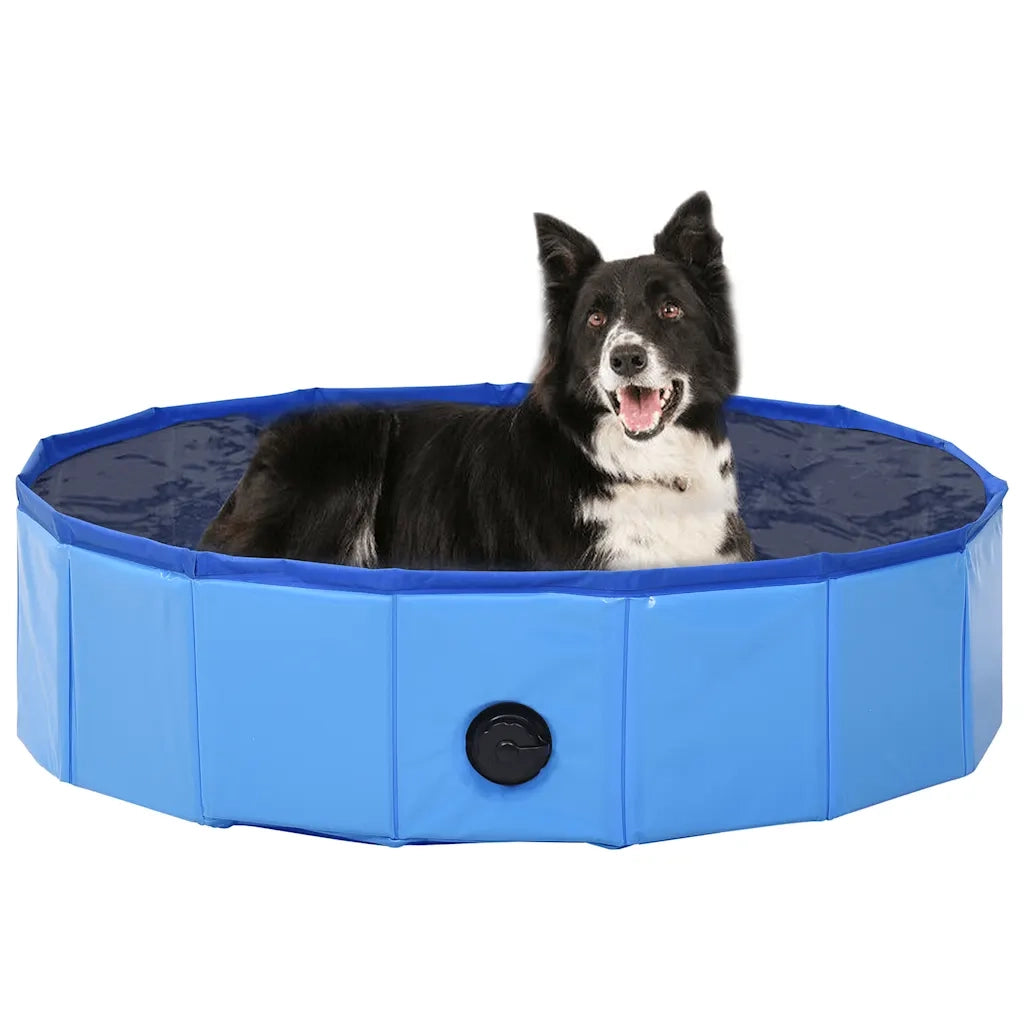 Piscina per Cani Pieghevole Blu 80x20 cm in PVC CFW7760825