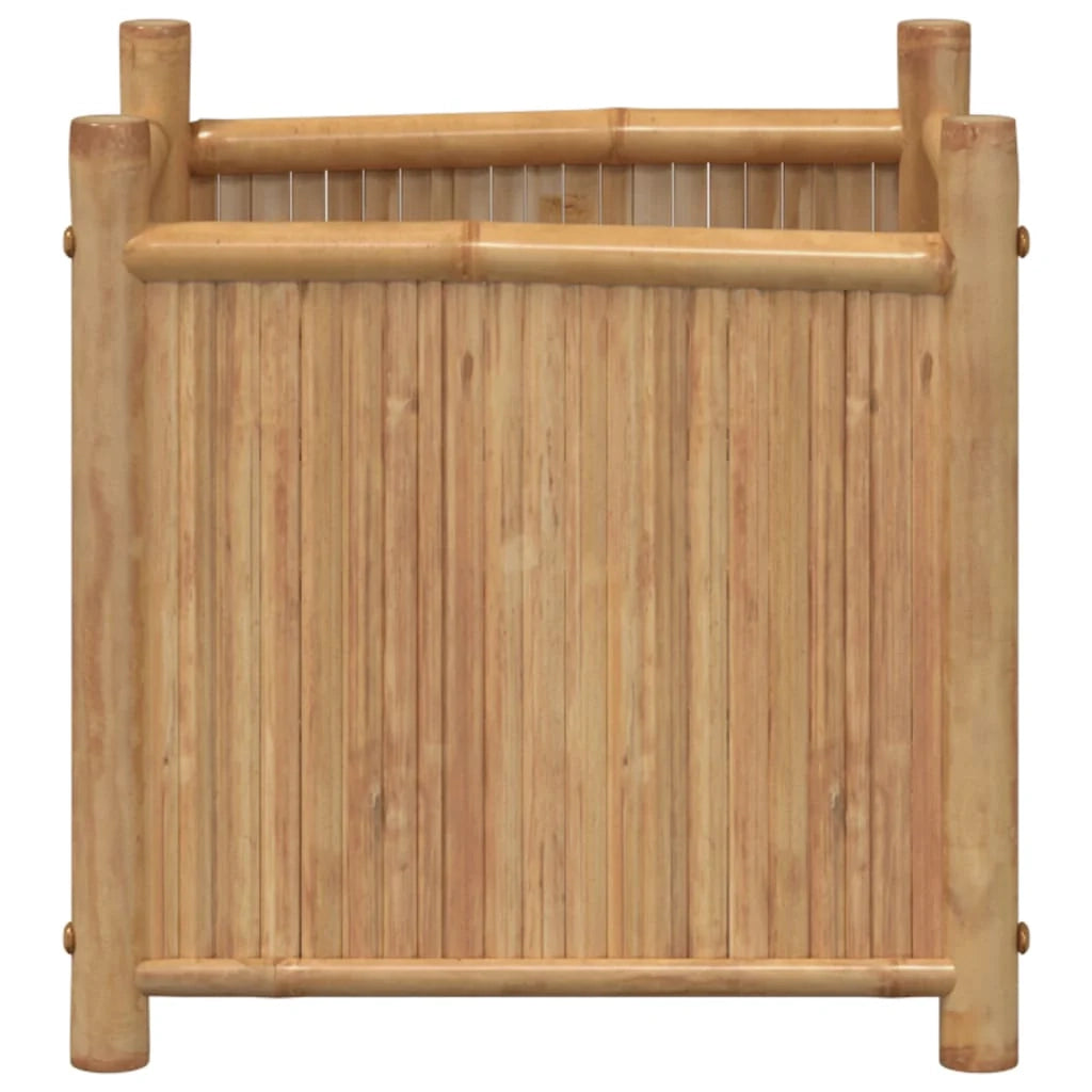 Fioriera rialzata per piante fiori terrazza giardino 40 x 40 x 40 cm bambù marrone 02_0037549