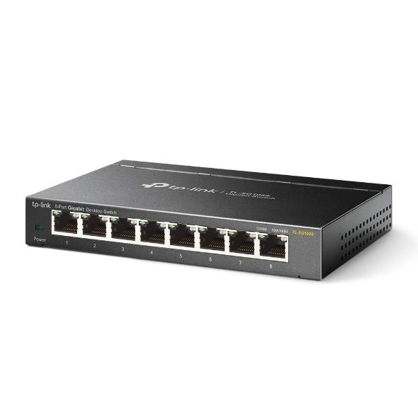 Tp-link omada tl-sg108s switch di rete non gestito gigabit ethernet (10/100/1000) nero