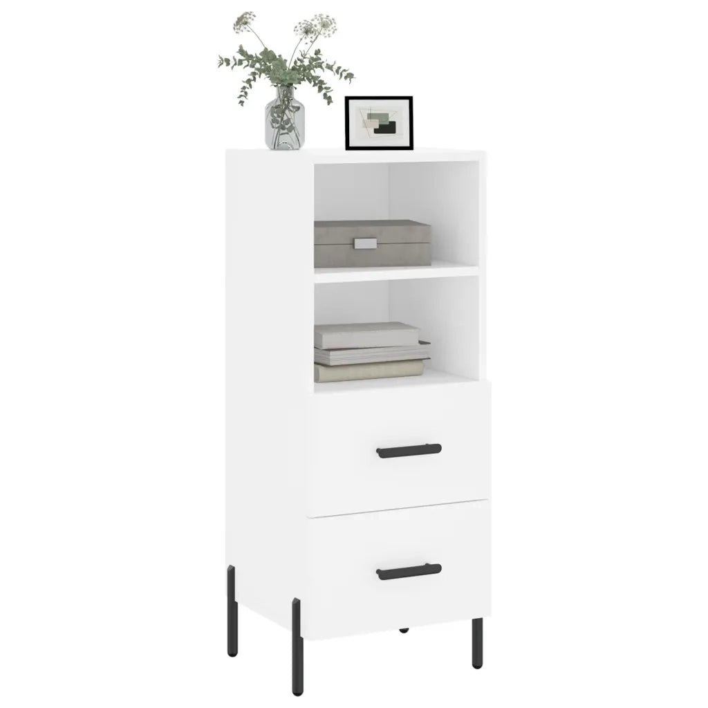 Credenza | Madia | Buffet da pranzo | Armadio da pranzo Bianca 34,5x34x90 cm in Legno Multistrato