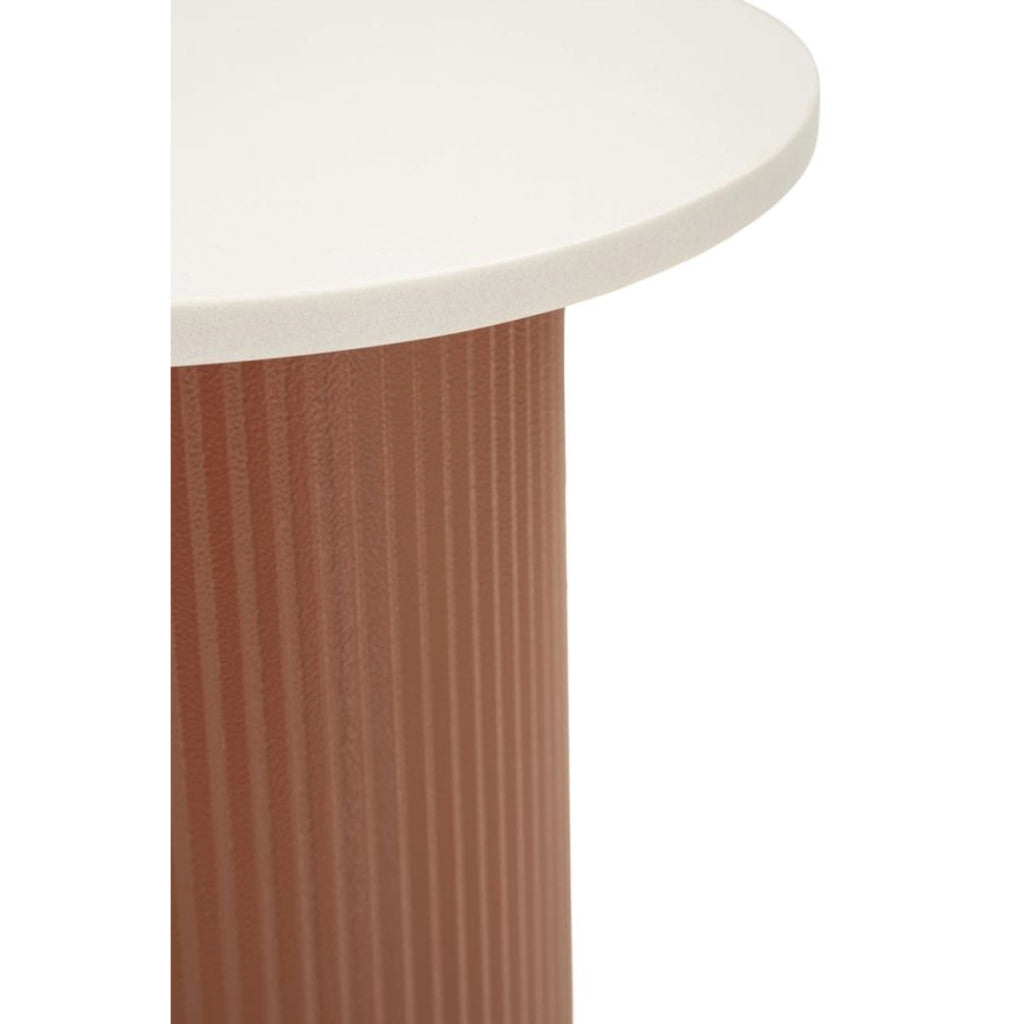 Tavolino VKH1120, Rosso, Marmo Artificiale, 35x37x53 cm