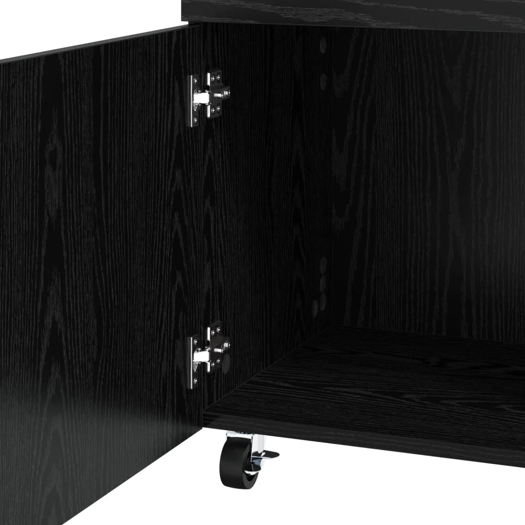 Carrello da Bar Rovere Nero 50 x 41 x 89 cm 8015682