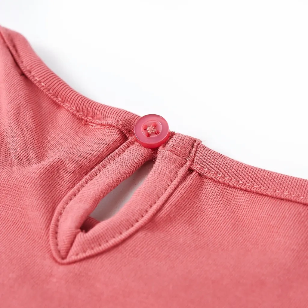 Maglietta da Bambina a Maniche Lunghe Rosa Antico 128 13812