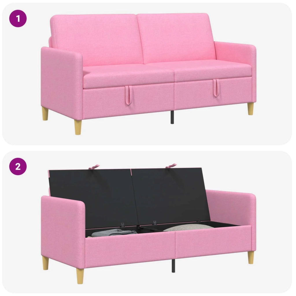 Divano con Storage Rosa 172 x 78 x 87 cm Poliestere 42036959