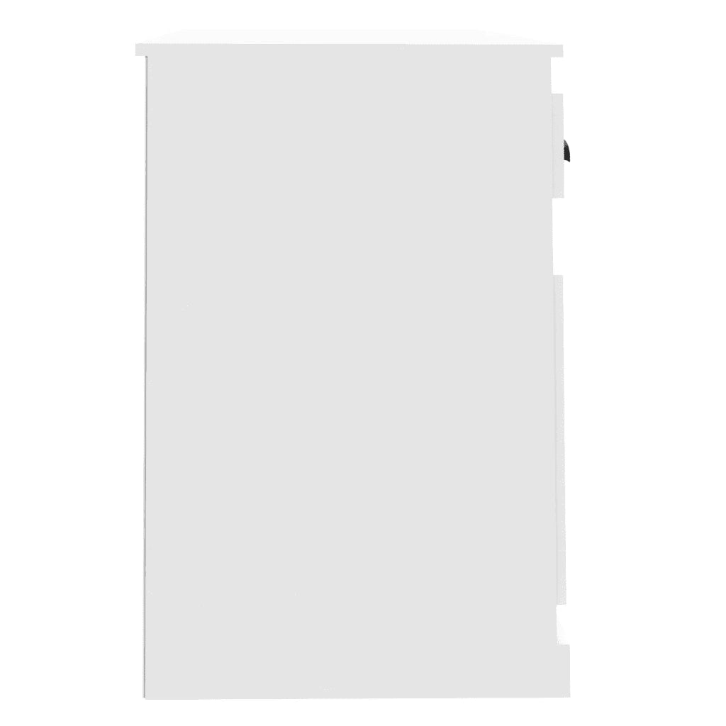Scrivania con Cassetto Bianca 115x50x75 cm in Legno Multistrato 816472