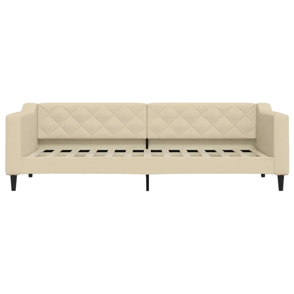 Divano Letto Estraibile con Cassetti Crema 80x200 cm in Tessuto 3197461