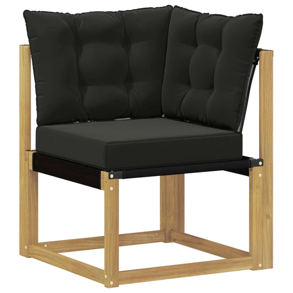 Set di divani da esterno 7 pz Bianco e Nero 3389826