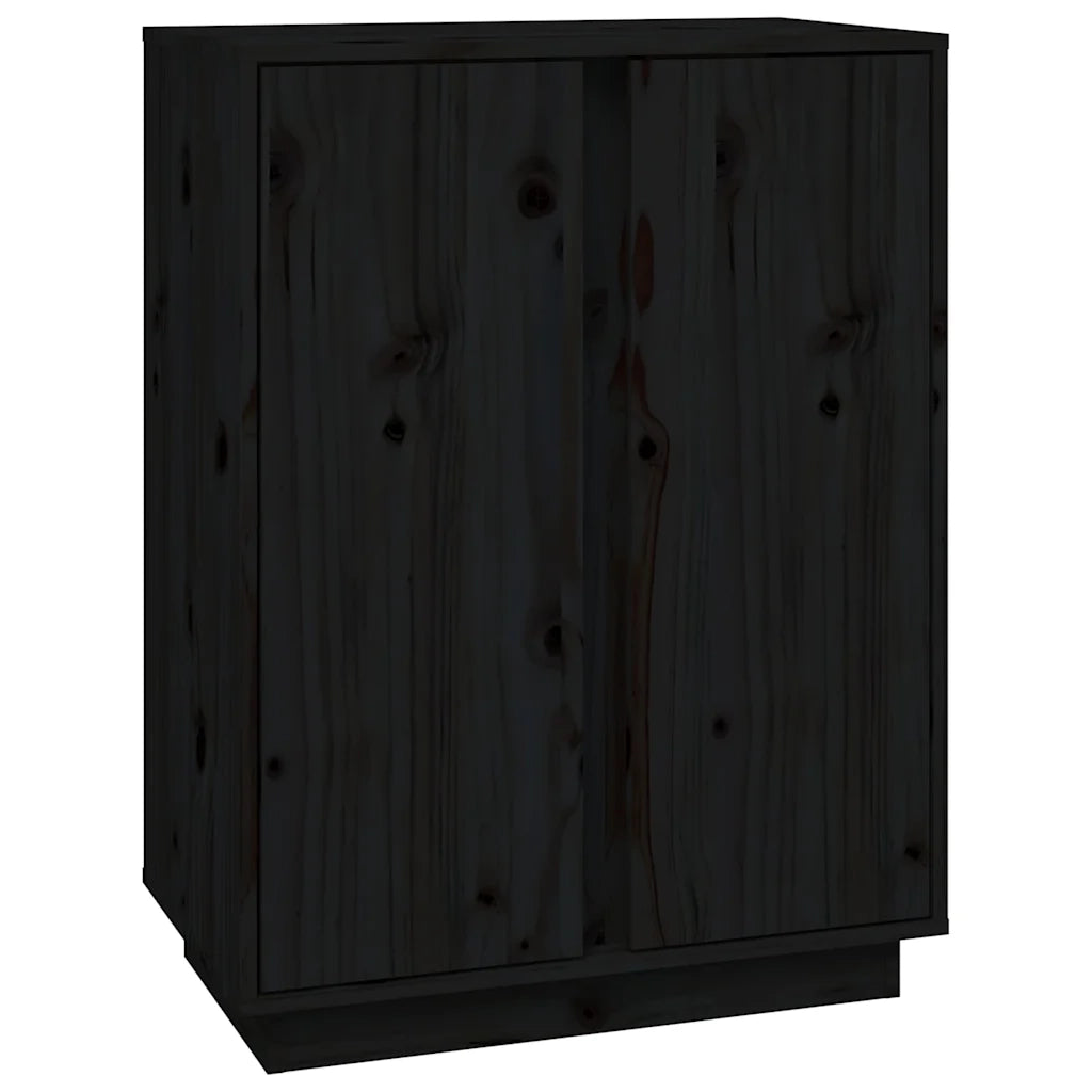 Credenza | Madia | Buffet da pranzo | Armadio da pranzo Nera 60x35x80 cm in Legno Massello di Pino