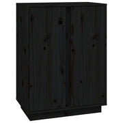 Credenza | Madia | Buffet da pranzo | Armadio da pranzo Nera 60x35x80 cm in Legno Massello di Pino