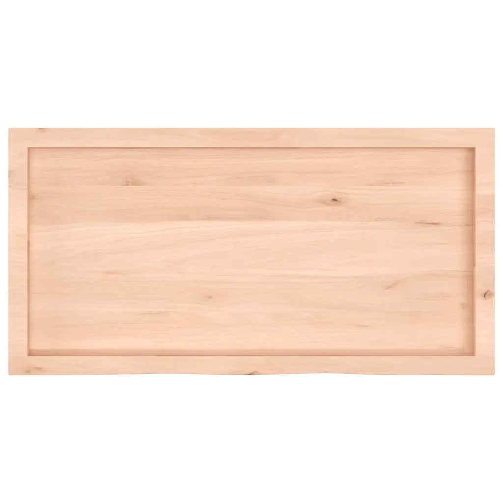 Ripiano a Parete 100x50x(2-6) cm Massello Rovere Non Trattato 363568