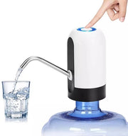 Pompa elettrica per bottiglie - Ricarica USB - 20L/5min - Pompa per bottiglie - Con valvola in acciaio inossidabile - Per bottiglie da 19L - Bianco/Nero