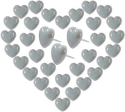 Puntaspillo a forma di cuore 150 pezzi - Puntaspillo decorativo - Materiale plastico/acciaio - Lunghezza 11mm - Per foto/murales - Puntaspillo a forma di dito