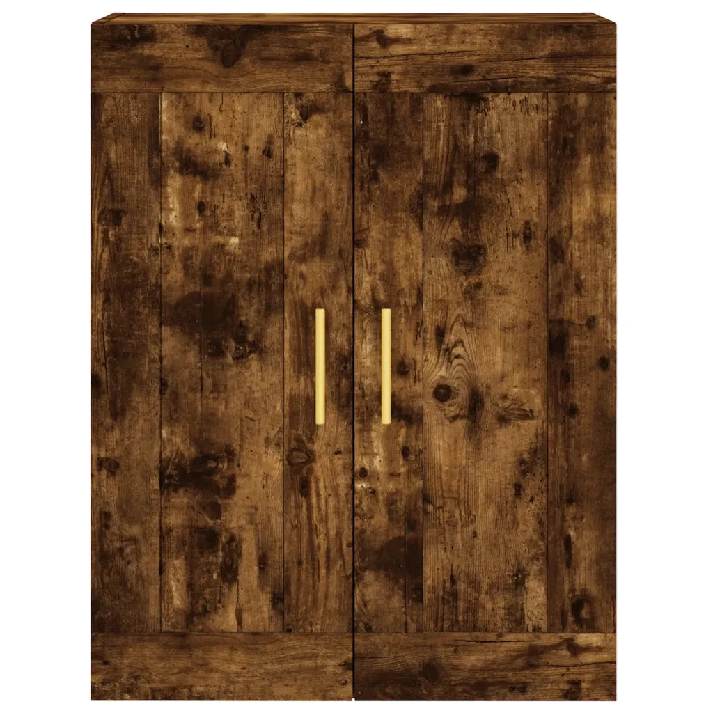 vidaXL Armadietti a Parete 2 pz Rovere Fumo in Legno Multistrato