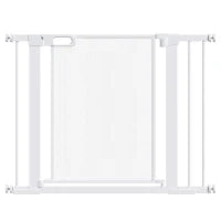 Cancellino per Cani Estensibile a Pressione con Chiusura Automatica per Spazi da 75-103cm, Bianco