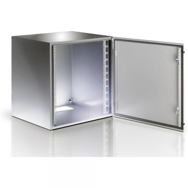 Armadio Rack 19'' a muro 17U grigio IP65 porta cieca prof. 400 mm