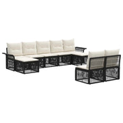 Set Divano da Giardino 9 pcs Nero polyrattan 3434944