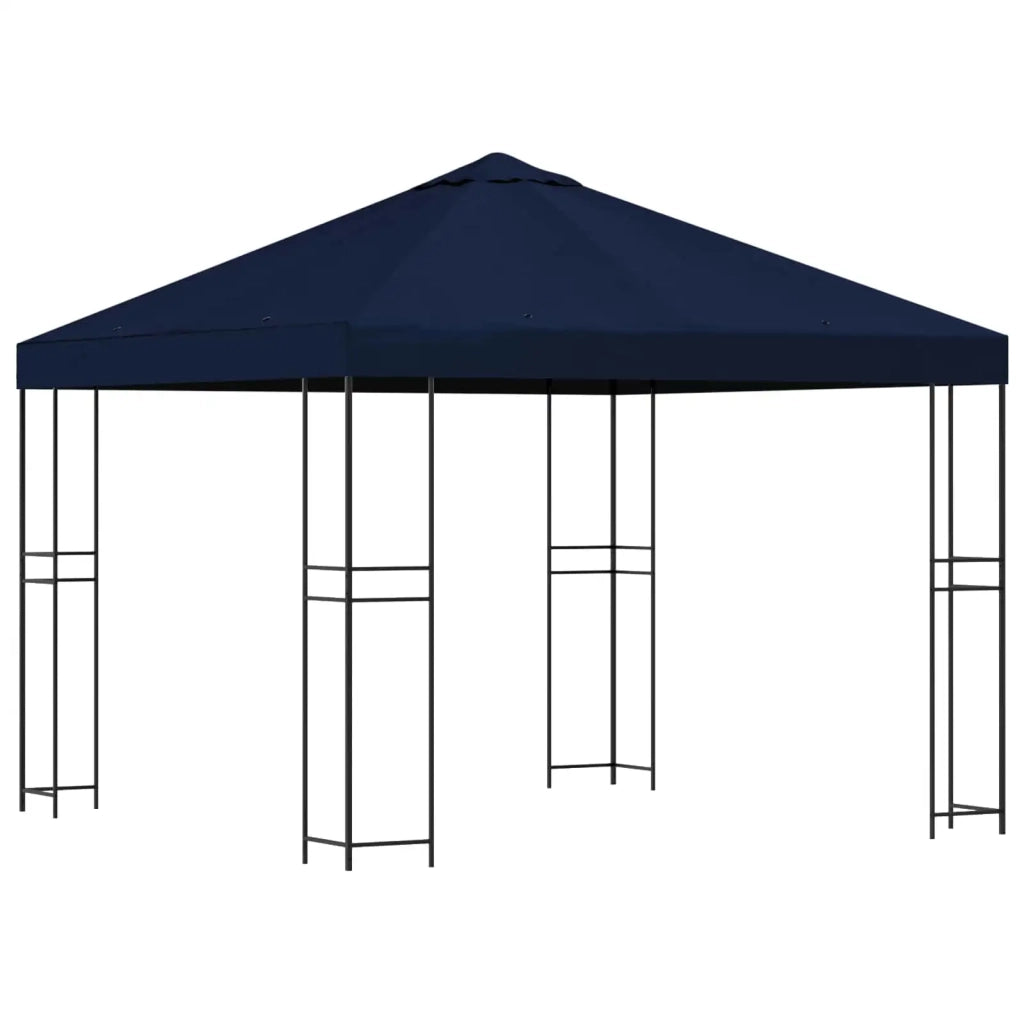 Gazebo 3 x 3 m Blu Poliestere e Acciaio 190 900331