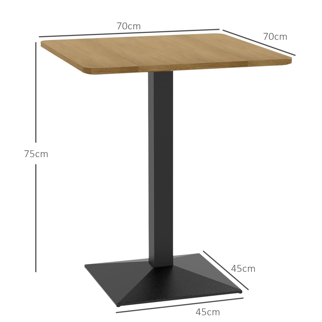 Tavolo da pranzo quadrato ¨C Xylo ¨C 2 persone legno metallo 70x70x75 cm marrone