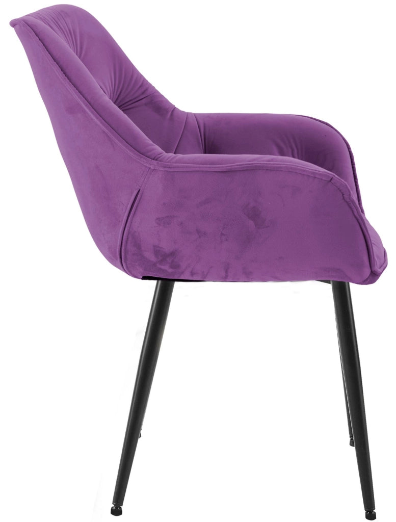 Sedia Tanna in velluto viola