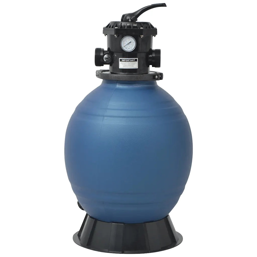 Filtro a Sabbia per Piscine Valvola a 6 Posizioni Blu 460 mm 91169