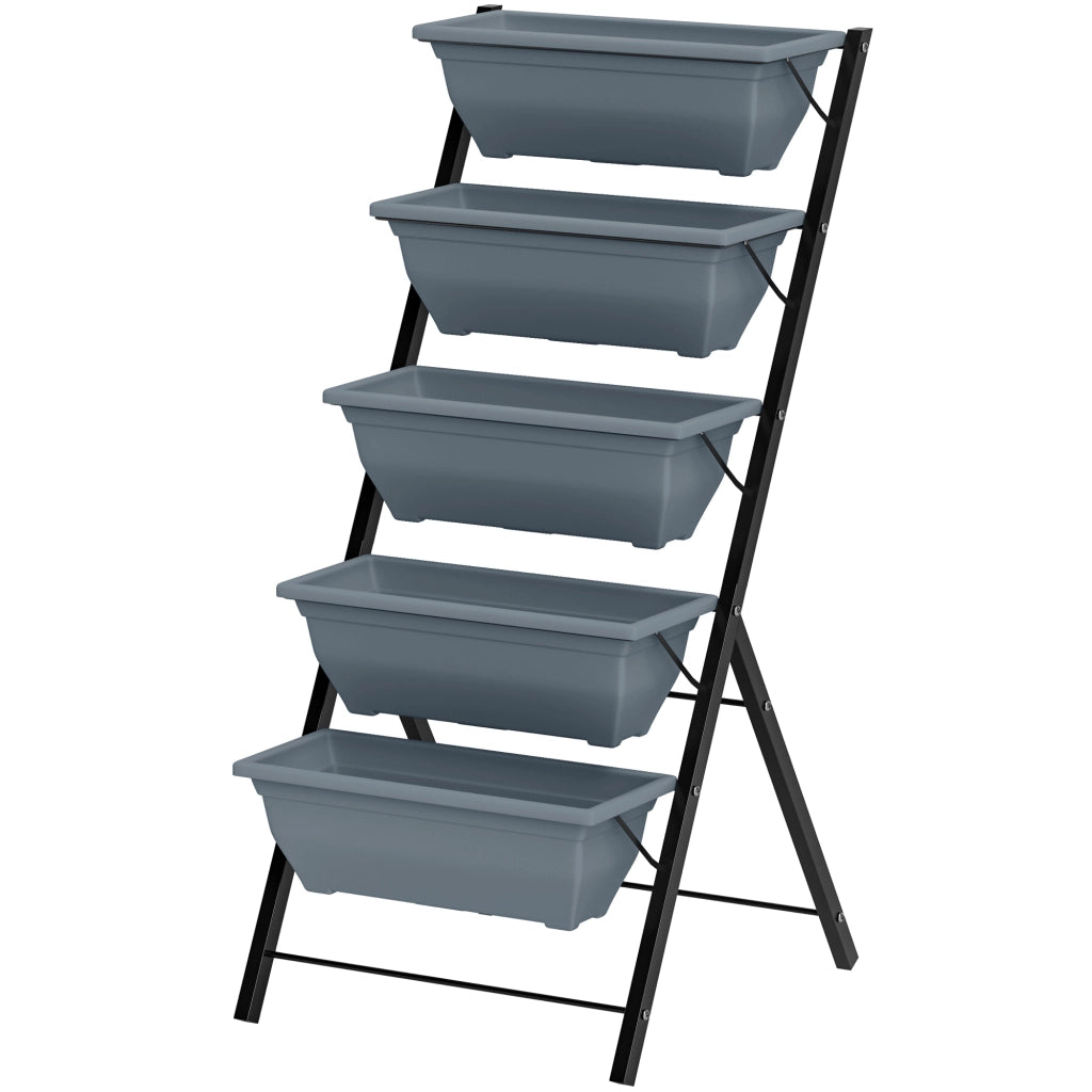 Giardino verticale 5 livelli ¨C zephmum ¨C acciaio grigio 88x40x80