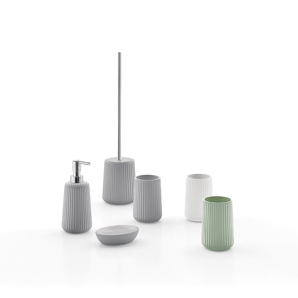 Portascopino Gedy in ceramica grigia | Marika