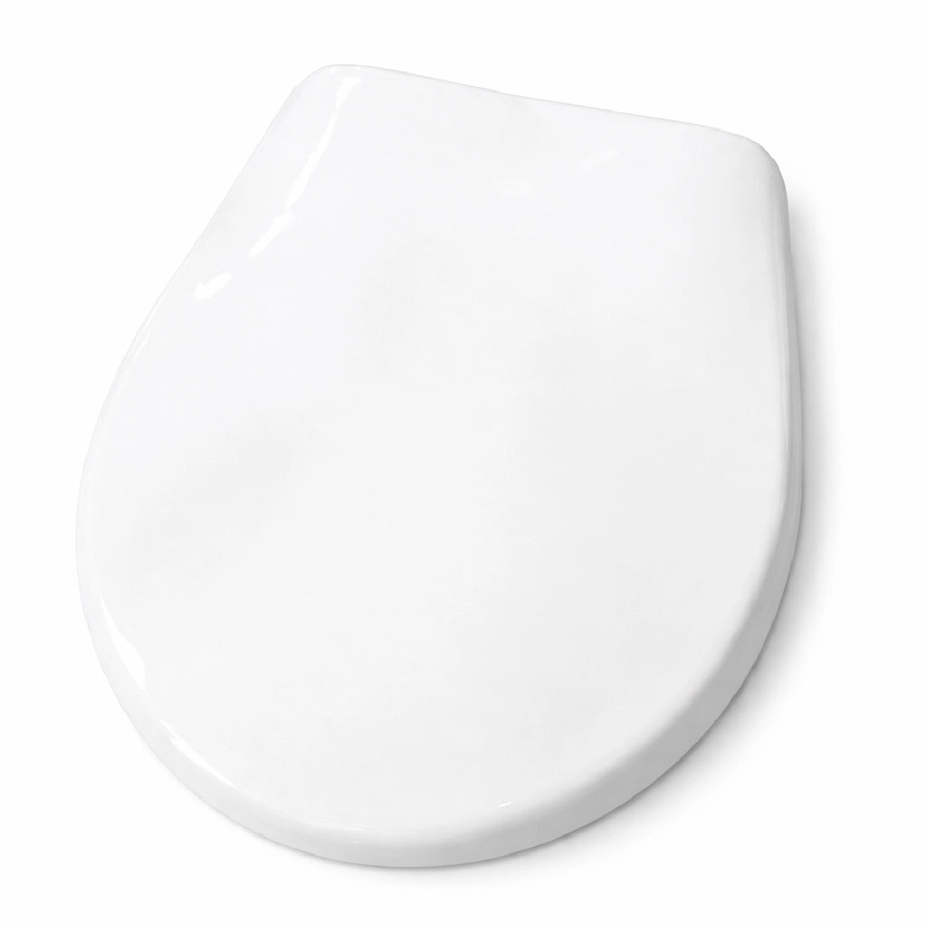 Copri Water Universale Sedile WC in PP Bianco 1200gr Cerniere Regolabili forma D