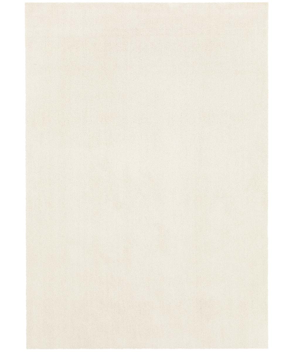 Tappeto FEEL CREMA tinta unita moderno, pelo morbido resistente e lavabile in lavatrice cm.160x230