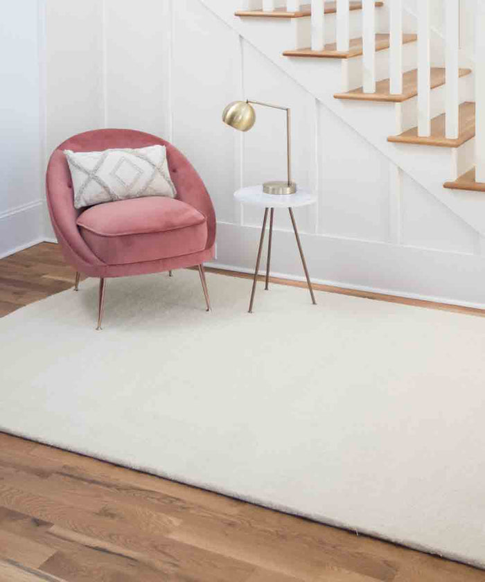 Tappeto FEEL CREMA tinta unita moderno, pelo morbido resistente e lavabile in lavatrice cm.80x150