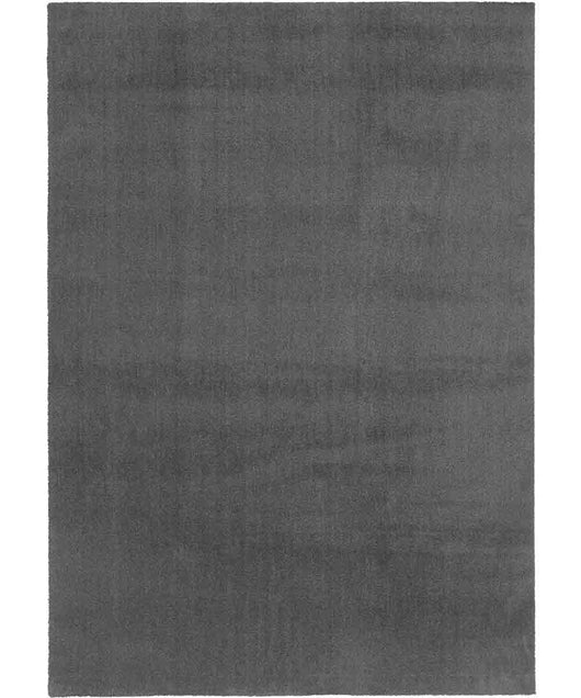 Tappeto FEEL GRIGIO SCURO tinta unita moderno, pelo morbido resistente e lavabile in lavatrice cm.120x170