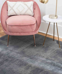 Tappeto FEEL GRIGIO SCURO tinta unita moderno, pelo morbido resistente e lavabile in lavatrice cm.160x230