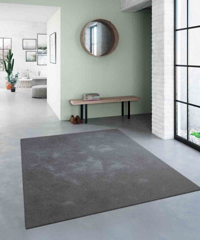 Tappeto FEEL GRIGIO SCURO tinta unita moderno, pelo morbido resistente e lavabile in lavatrice cm.240x340