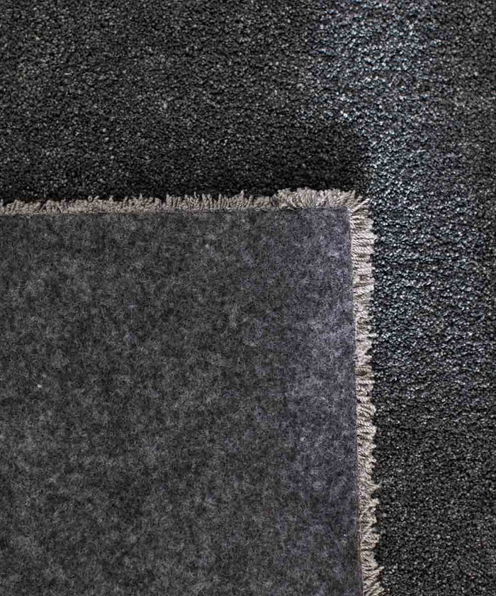 Tappeto FEEL GRIGIO SCURO tinta unita moderno, pelo morbido resistente e lavabile in lavatrice cm.140x200