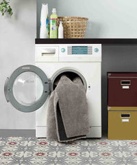 Tappeto FEEL GRIGIO tinta unita moderno, pelo morbido resistente e lavabile in lavatrice cm.120x170