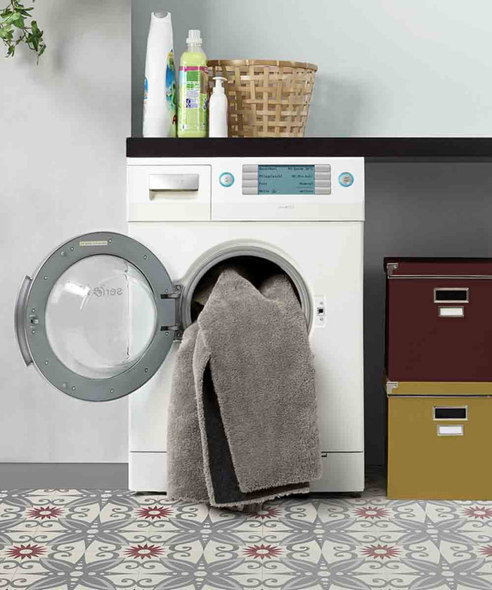 Tappeto FEEL GRIGIO tinta unita moderno, pelo morbido resistente e lavabile in lavatrice cm.120x170