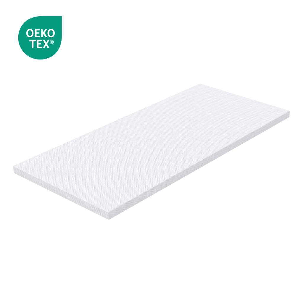 Materasso in schiuma con rivestimento sfoderabile e lavabile per camera da letto; tessuto lavorato a maglia; bianco